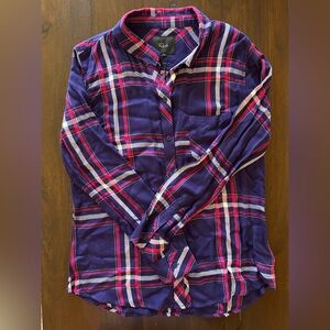 Rails Hunter Plaid Button Up Navy Ruby White NWT - Medium
